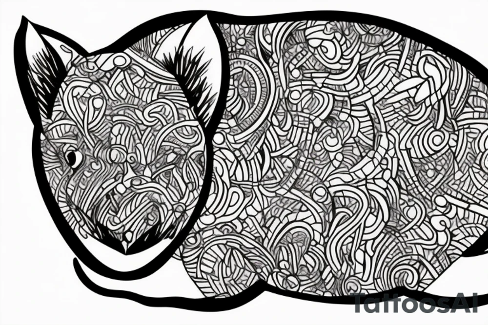 Wombat, and there's a copybara on his back tattoo idea