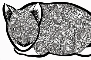 Wombat, and there's a copybara on his back tattoo idea