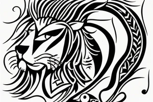 lion of spades tattoo idea