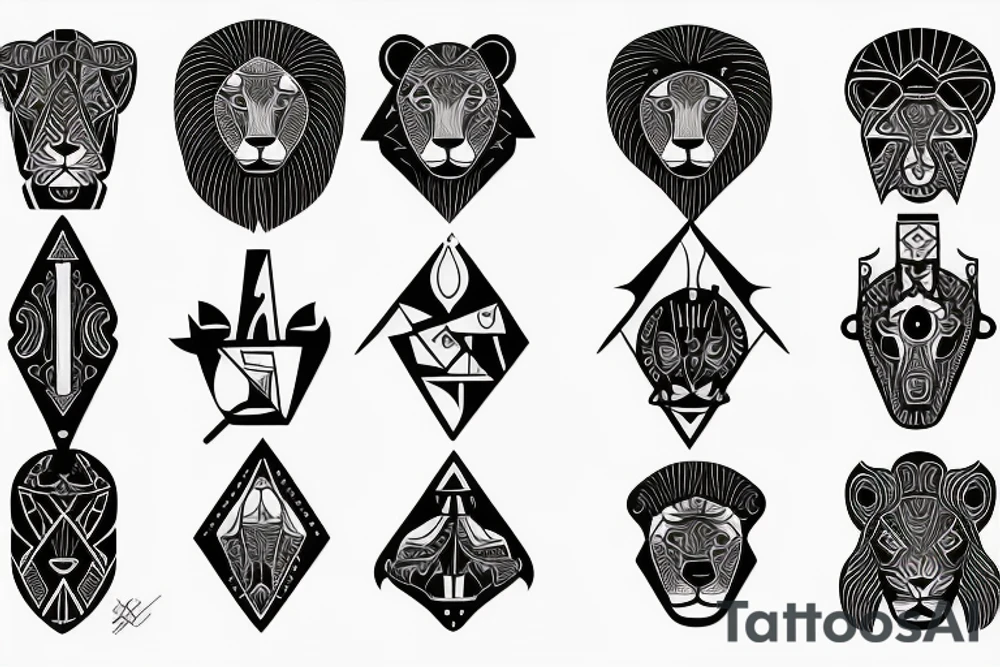 lion of spades tattoo idea