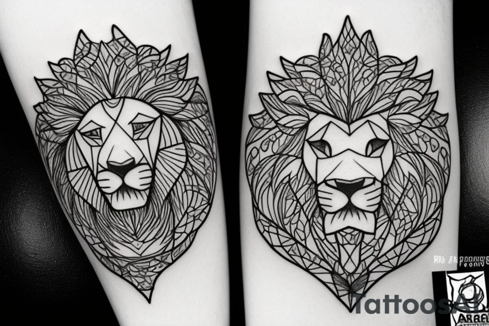 lion of spades tattoo idea