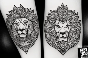 lion of spades tattoo idea