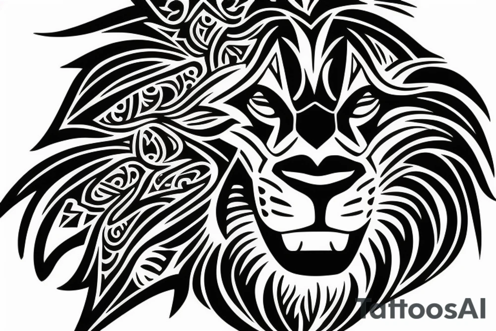 lion of spades tattoo idea