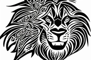 lion of spades tattoo idea