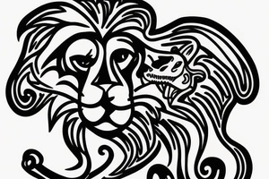 lion of spades tattoo idea