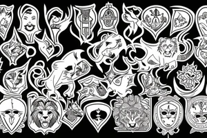 lion of spades tattoo idea