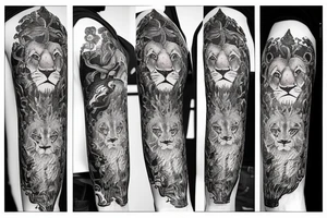 lion of spades tattoo idea