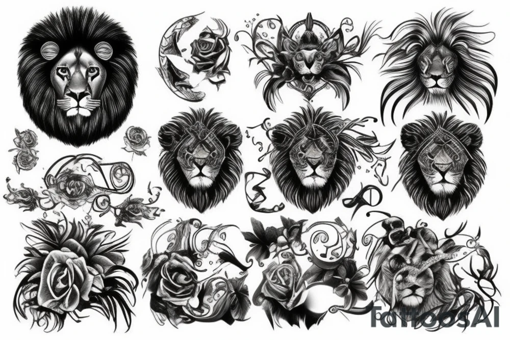 Dangerous lion tattoo idea
