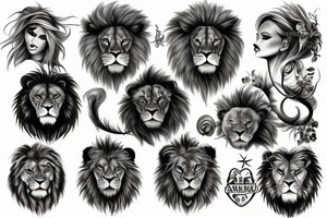 Dangerous lion tattoo idea