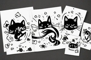 Cats shitting on the pond tattoo idea