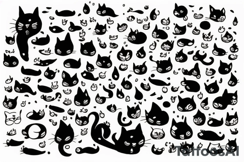 Cats shitting on the pond tattoo idea