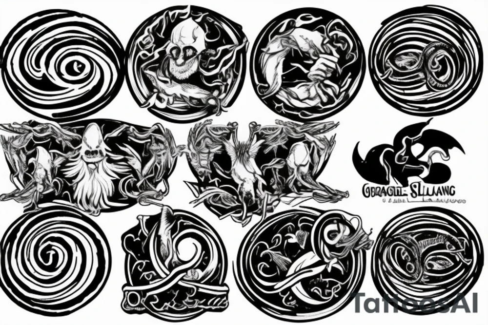 St. George slains ouroboros tattoo idea