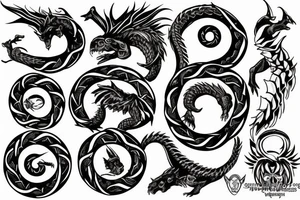 St. George slains ouroboros tattoo idea