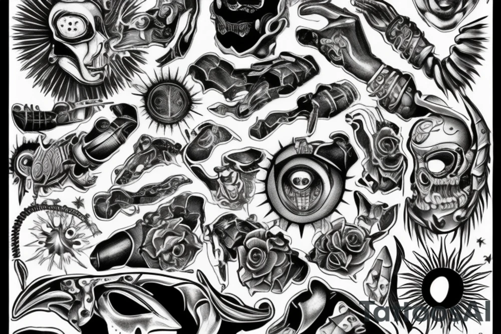 The sun teases boredom tattoo idea