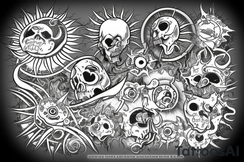 The sun teases boredom tattoo idea