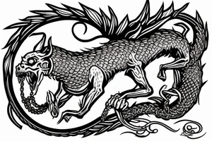 St. George slaying ouroboros tattoo idea