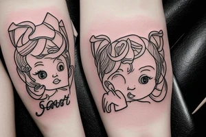 a reminder of 5 lost babies that is soft and artistic tattoo idea