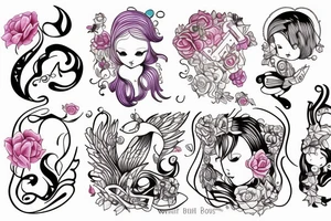 a reminder of 5 lost babies that is soft and artistic tattoo idea