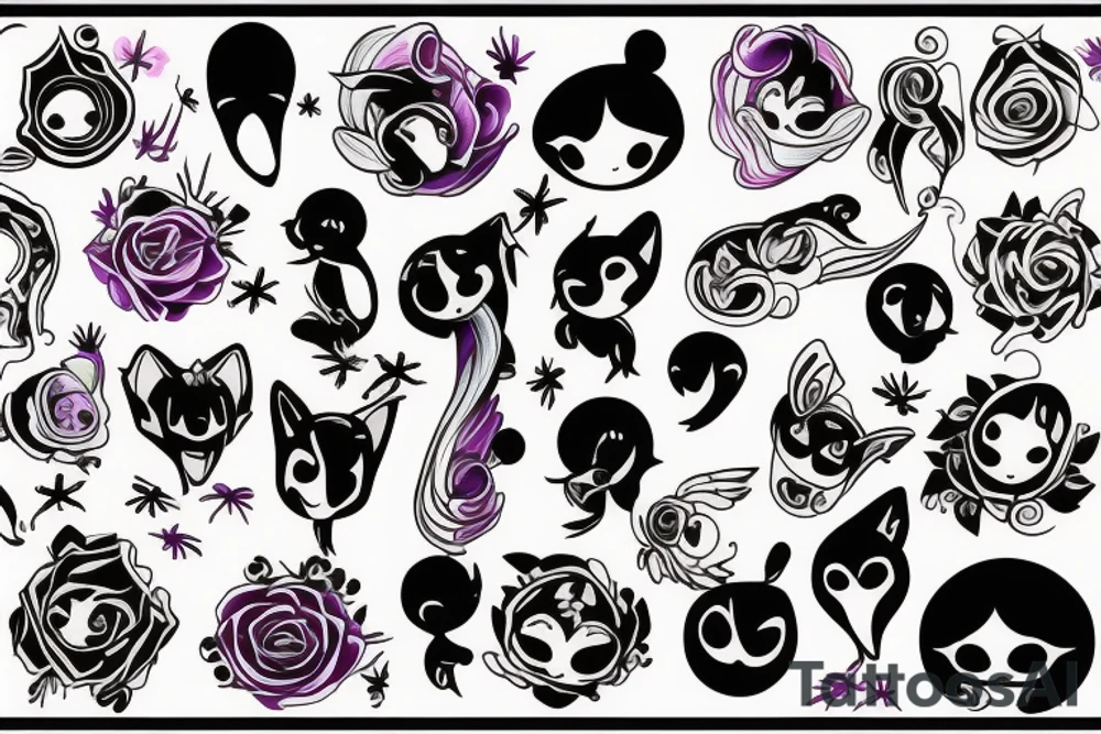 a reminder of 5 lost babies that is soft and artistic tattoo idea