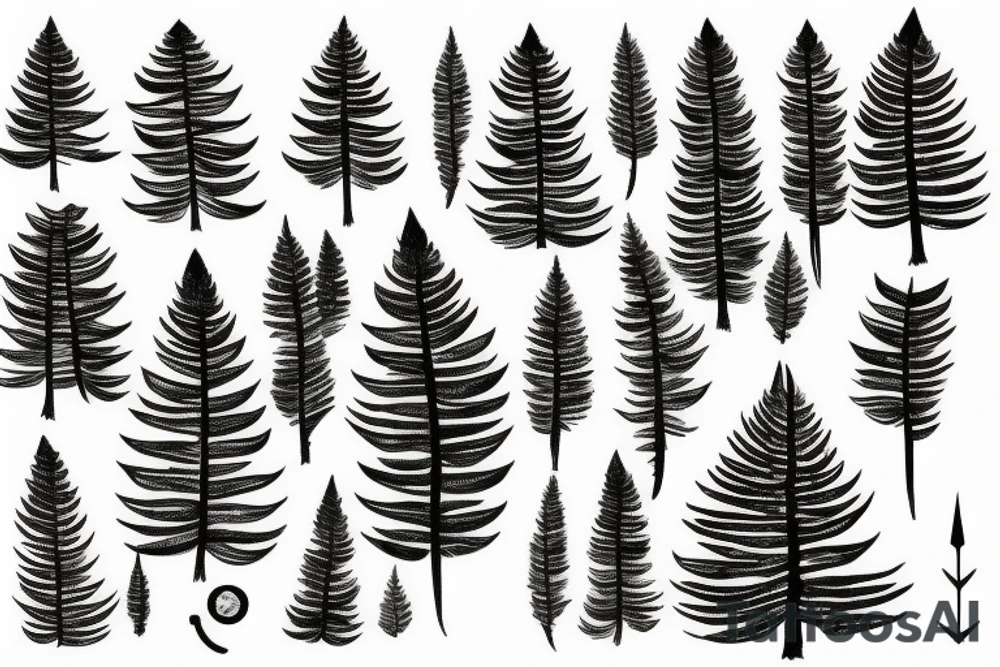 An araucaria tree tattoo idea