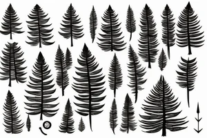 An araucaria tree tattoo idea