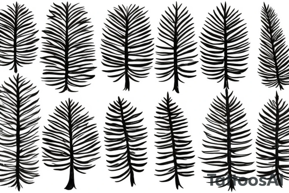 An araucaria tree tattoo idea