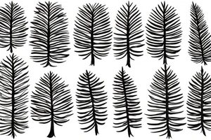 An araucaria tree tattoo idea