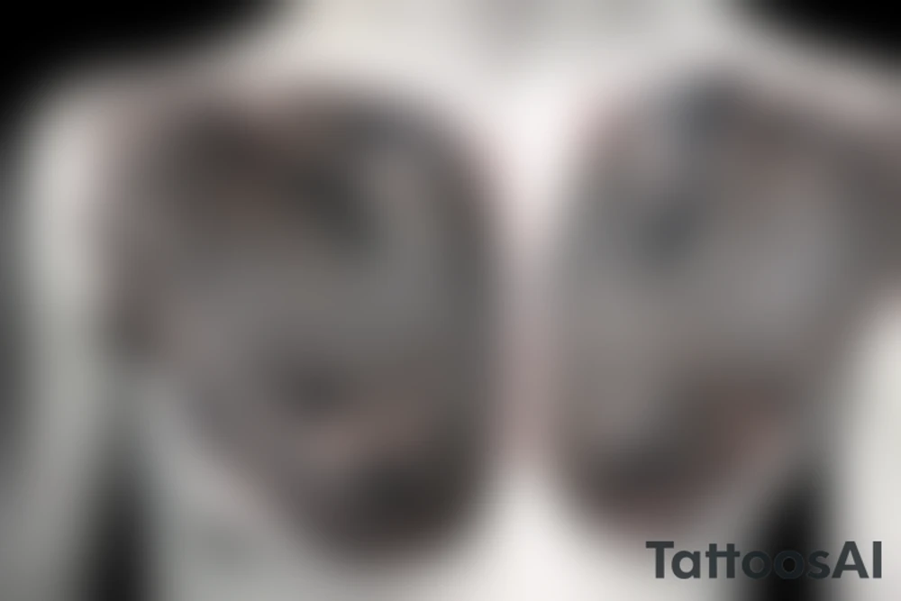 Eagle on chest tattoo idea