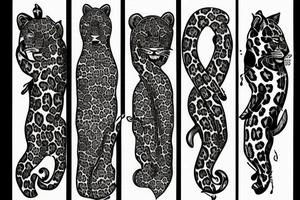 leopard and dagger tattoo idea