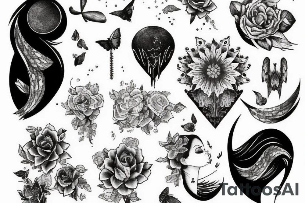 Lune-ciel-merveilleux tattoo idea