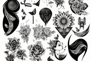 Lune-ciel-merveilleux tattoo idea