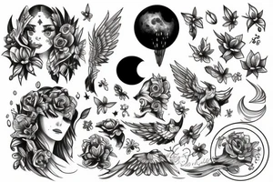 Lune-ciel-merveilleux tattoo idea