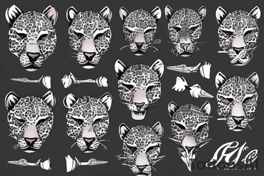 leopard and dagger tattoo idea