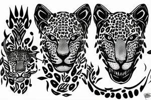 leopard and dagger tattoo idea
