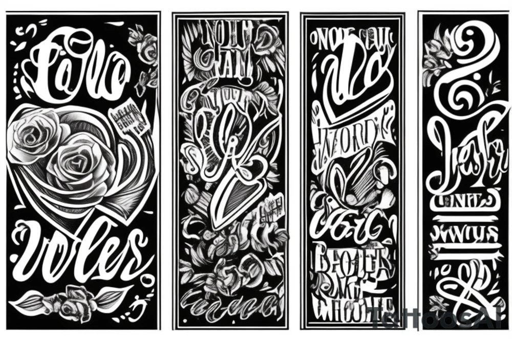 “No two words” tattoo idea