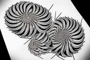 Neo traditional fibonacci sequence tattoo idea