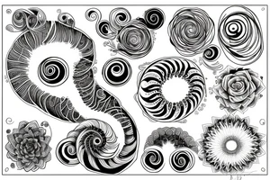 Fibonacci sequence with a space within it tattoo idea