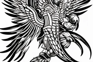 Armor of God with Phoenix tattoo idea