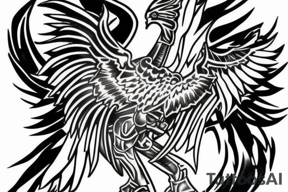 Armor of God with Phoenix tattoo idea