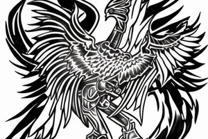 Armor of God with Phoenix tattoo idea