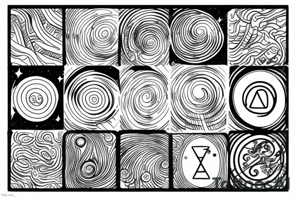 Golden ratio with a space within it tattoo idea