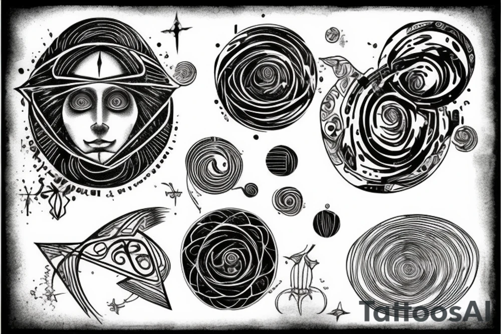 Golden ratio with a space within it tattoo idea