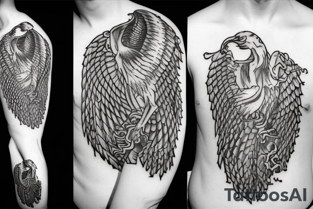 Armor of God with Phoenix tattoo idea