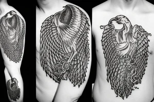Armor of God with Phoenix tattoo idea