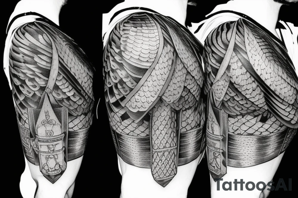 Armor of God with Phoenix tattoo idea