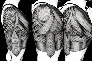 Armor of God with Phoenix tattoo idea