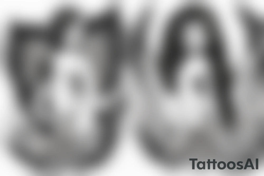 angel girl tattoo idea