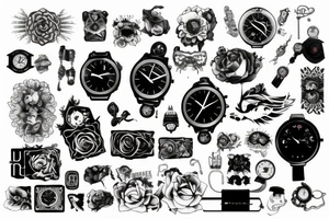 Watch that Shows 23:00 and bleeding tattoo idea