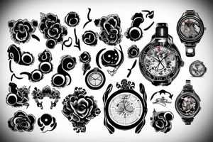 Watch that Shows 23:00 and bleeding tattoo idea