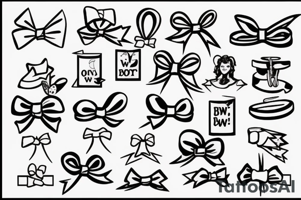wording sissy faggot with a bow tattoo idea